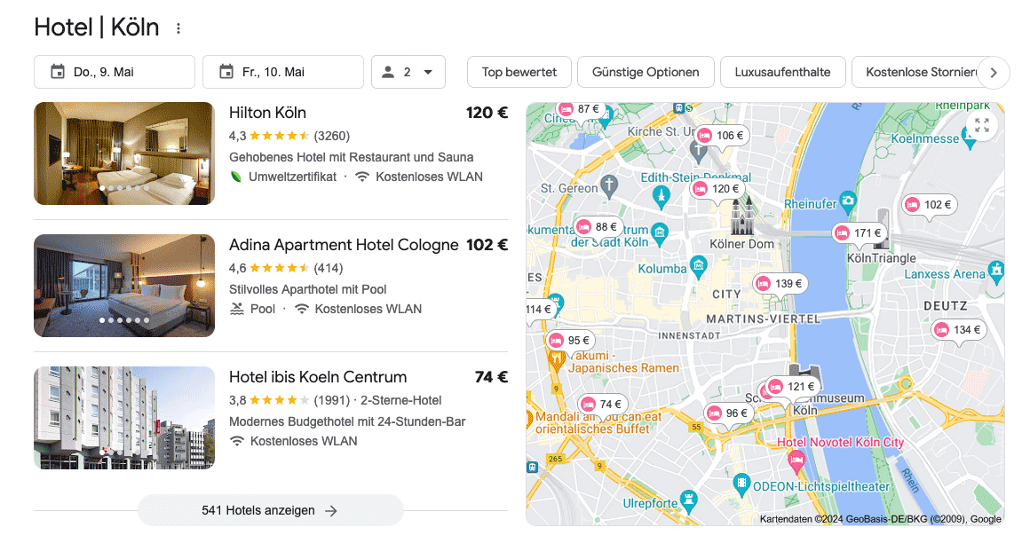 Verbessern Google Hotel Ads die Sichtbarkeit meines Hotels?

